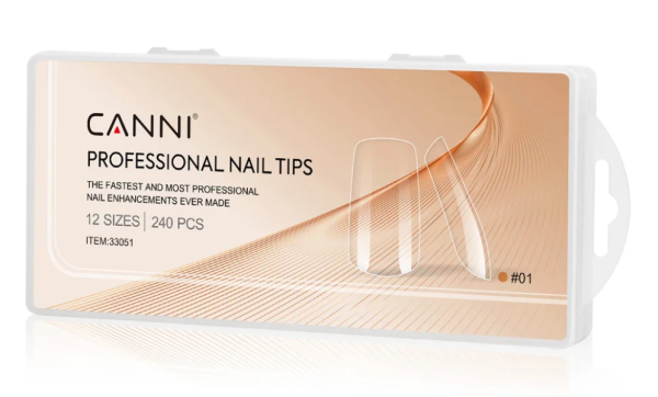 Nail Tip Clear Square Box